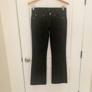 7 FOR ALL MANKIND Black Bootcut Jeans Sz 25
